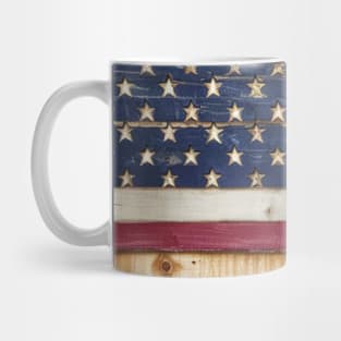 American Flag Rustic USA Design Mug